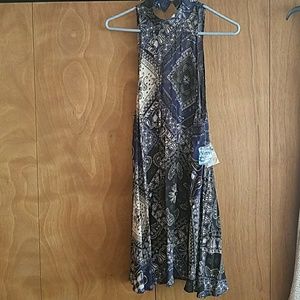 Free People Navy/Black/Cream dress